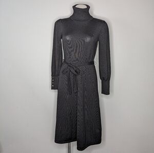 NWT Maia Black Knit Long Sleeve Turtleneck Sweater Dress S